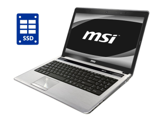 БУ Ноутбук MSI CR640 / 15.6&quot; (1366x768) TN / Intel Core i3-2330M (2 (4) ядра по 2.2 GHz) / 8 GB DDR3 / 240 GB SSD / Intel HD Graphics 3000 / WebCam / DVD-ROM / Win 10 Pro из Европы в Днепре