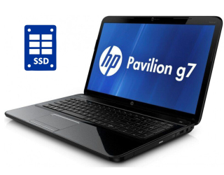 БУ Ноутбук HP Pavilion G7 / 17.3&quot; (1600x900) TN / Intel Core i3-2330M (2 (4) ядра по 2.2 GHz) / 8 GB DDR3 / 240 GB SSD / Intel HD Graphics 3000 / WebCam / Win 10 Pro из Европы в Днепре