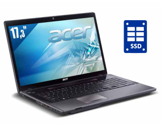 БУ Ноутбук Acer Aspire 7750 / 17.3&quot; (1600x900) TN / Intel Core i3-2330M (2 (4) ядра по 2.2 GHz) / 8 GB DDR3 / 240 GB SSD / Intel HD Graphics 3000 / WebCam / DVD-RW / Win 10 Pro из Европы в Днепре
