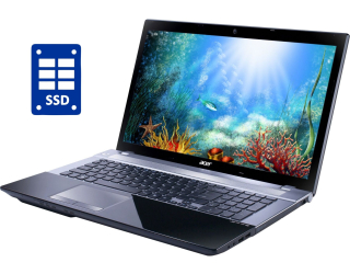 БУ Ноутбук Acer Aspire V3-771 / 17.3&quot; (1600x900) TN / Intel Core i3-2328M (2 (4) ядра по 2.2 GHz) / 8 GB DDR3 / 240 GB SSD / Intel HD Graphics 3000 / WebCam / DVD-RW / Win 10 Pro из Европы в Днепре