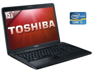 БУ Ноутбук Toshiba Satellite C660 / 15.6&quot; (1366x768) TN / Intel Core i5-2450M (2 (4) ядра по 2.5 - 3.1 GHz) / 8 GB DDR3 / 240 GB SSD / Intel HD Graphics 3000 / WebCam / DVD-RW / Win 10 Pro  из Европы в Дніпрі