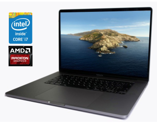 БУ Ультрабук Apple MacBook Pro A1707 (2017) / 15.4&quot; (2880x1800) IPS / Intel Core i7-4810MQ (4 (8) ядра по 2.8 - 3.8 GHz) / 16 GB DDR4 / 256 GB SSD / AMD Radeon Pro 555, 2 GB GDDR5, 128-bit / WebCam из Европы в Дніпрі