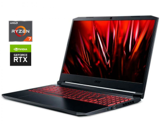 БУ Игровой ноутбук Acer Nitro 5 AN515-45 / 15.6&quot; (1920x1080) IPS / AMD Ryzen 7 5800H (8 (16) ядер по 3.2 - 4.4 GHz) / 16 GB DDR4 / 512 GB SSD / nVidia GeForce RTX 3060, 6 GB GDDR6, 192-bit / WebCam из Европы