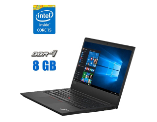 БУ Ультрабук Lenovo ThinkPad E490 / 14&quot; (1920x1080) IPS / Intel Core i5-8250U (4 (8) ядра по 1.6 - 3.4 GHz) / 8 GB DDR4 / 240 GB SSD / Intel UHD Graphics 620 / WebCam  из Европы