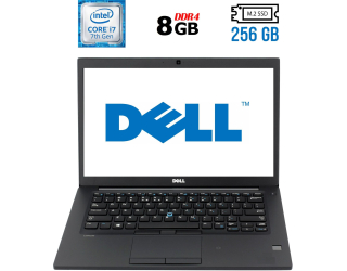 БУ Ноутбук Dell Latitude 7480 / 14&quot; (1920x1080) IPS / Intel Core i7-7600U (2 (4) ядра по 2.8 - 3.9 GHz) / 8 GB DDR4 / 256 GB SSD M.2 / Intel HD Graphics 620 / WebCam / Fingerprint / HDMI из Европы в Днепре