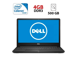 БУ Ноутбук Dell Inspiron 15-3652 / 15.6&quot; (1366x768) TN / Intel Celeron N3060 (2 ядра по 1.6 - 2.48 GHz) / 4 GB DDR3 / 500 GB HDD / Intel HD Graphics / WebCam / Батарея не держит из Европы в Днепре