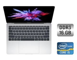 БУ Ультрабук Apple MacBook Pro 13 (2017) / 13.3&quot; (2560x1600) IPS / Intel Core i5-7360U (2 (4) ядра по 2.3 - 3.6 GHz) / 16 GB DDR3 / 256 GB SSD / Intel Iris Plus Graphics 640 / WebCam / Touch ID / Silver из Европы