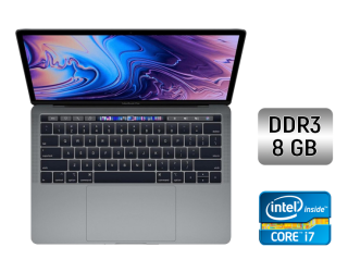 БУ Ультрабук Б-класс Apple MacBook Pro 13 (2017) / 13.3&quot; (2560x1600) IPS / Intel Core i7-7660U (2 (4) ядра по 2.5 - 4.0 GHz) / 8 GB DDR3 / 512 GB SSD / Intel Iris Plus Graphics 640 / WebCam / Touch ID / Space Gray из Европы в Днепре