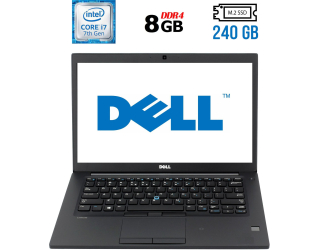 БУ Ноутбук Б-класс Dell Latitude 7480 / 14&quot; (1920x1080) IPS Touch / Intel Core i7-7600U (2 (4) ядра по 2.8 - 3.9 GHz) / 8 GB DDR4 / 240 GB SSD M.2 / Intel HD Graphics 620 / WebCam / Fingerprint / HDMI из Европы в Днепре