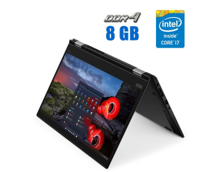 БУ Ноутбук-трансформер Lenovo ThinkPad X13 Yoga G1 / 13.3&quot; (1920x1080) IPS Touch / Intel Core i7-10510U (4 (8) ядра по 1.8 - 4.9 GHz) / 8 GB DDR4 / 240 GB SSD / Intel UHD Graphics / WebCam  из Европы