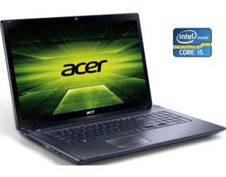 БУ Ноутбук Acer Aspire 7750G / 17.3&quot; (1600x900) TN / Intel Core i5-2450M (2 (4) ядра по 2.5 - 3.1 GHz) / 8 GB DDR3 / 240 GB SSD / Intel HD Graphics 3000 / WebCam / Win 10 Pro из Европы в Днепре