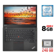 Ультрабук Б-класс Lenovo ThinkPad T470 / 14" (1366x768) TN / Intel Core i5-7300U (2 (4) ядра по 2.6 - 3.5 GHz) / 8 GB DDR4 / 240 GB SSD / Intel HD Graphics 620 / WebCam / Fingerprint / USB 3.1 / HDMI - 1