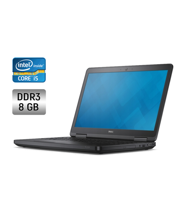 Ноутбук Dell Latitude E5540 / 15.6&quot; (1920x1080) TN / Intel Core i5-4300U (2 (4) ядра по 1.9 - 2.9 GHz) / 8 GB DDR3 / 256 GB SSD / Intel HD Graphics 4400 / WebCam / DVD-RW - 1