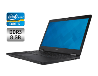 БУ Ноутбук Dell Latitude E5550 / 15.6&quot; (1366x768) TN / Intel Core i7-5600U (2 (4) ядра по 2.6 - 3.2 GHz) / 8 GB DDR3 / 240 GB SSD / Intel HD Graphics 5500 / WebCam / Windows 10 из Европы в Дніпрі