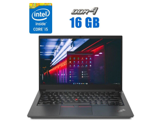 БУ Ноутбук Б-класс Lenovo ThinkPad E14 Gen 2 / 14&quot; (1920x1080) IPS / Intel Core i5-1135G7 (4 (8) ядра по 2.4 - 4.2 GHz) / 16 GB DDR4 / 250 GB SSD / Intel Iris Xe Graphics / WebCam из Европы в Днепре