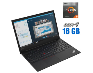 БУ Ноутбук Б-класс Lenovo ThinkPad E595 / 15.6&quot; (1920x1080) IPS / AMD Ryzen 3 3200U (2 (4) ядра по 2.6 - 3.5 GHz) / 16 GB DDR4 / 256 GB SSD + 500 GB HDD / AMD Radeon Vega 3 Graphics / WebCam + Мышка из Европы в Дніпрі
