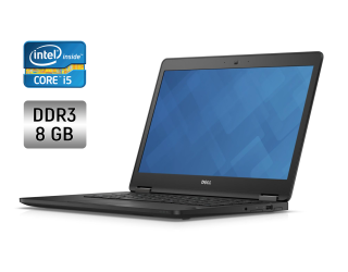 БУ Ноутбук Б-класс Dell Latitude E5470 / 14&quot; (1366x768) TN / Intel Core i5-6200U (2 (4) ядра по 2.3 - 2.8 GHz) / 8 GB DDR3 / 256 GB SSD / Intel HD Graphics 520 / WebCam / Windows 10 из Европы в Днепре