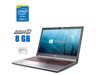 БУ Ноутбук Б-класс Fujitsu LifeBook E754 / 15.6&quot; (1366x768) TN / Intel Core i5-4300M (2 (4) ядра по 2.6 - 3.3 GHz) / 8 GB DDR3 / 256 GB SSD / Intel HD Graphics 4600 / HDMI / WebCam / Win 10 Lic из Европы в Днепре