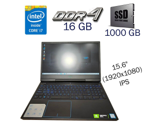 БУ Игровой ноутбук Dell G5 15 5590 / 15.6&quot; (1920x1080) IPS / Intel Core i7-9750H (6 (12) ядер по 2.6 - 4.5 GHz) / 16 GB DDR4 / 1000 GB SSD / nVidia GeForce GTX 1660 Ti, 6 GB GDDR6, 192-bit / WebCam из Европы в Днепре