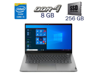 БУ Ультрабук Lenovo ThinkBook 14 G2 / 14&quot; (1920x1080) IPS / Intel Core i5-1135G7 (4 (8) ядра по 2.4 - 4.2 GHz) / 8 GB DDR4 / 256 GB SSD / Intel Iris Xe Graphics / WebCam / Windows 11 Pro из Европы в Днепре