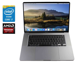 БУ Ультрабук Apple MacBook Pro 16 2019 A2141 / 16&quot; (3072x1920) IPS / Intel Core i7-9750H (6 (12) ядер по 2.6 - 4.5 GHz) / 64 GB DDR4 / 512 GB SSD / AMD Radeon Pro 5300M, 4 GB GDDR6, 128-bit / WebCam / MacOS из Европы в Дніпрі