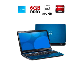 БУ Ноутбук Б-класс Dell Inspiron 5521 / 15.6&quot; (1366x768) TN / Intel Core i3-3217U (2 (4) ядра по 1.8 GHz) / 6 GB DDR3 / 500 GB HDD / AMD Radeon HD 7670M, 2 GB DDR3, 128-bit / WebCam / АКБ не держит из Европы
