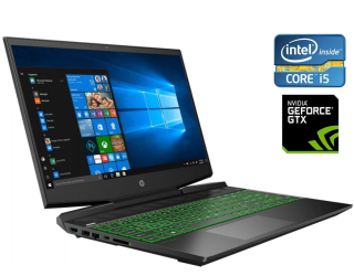 БУ Игровой ноутбук HP Pavilion Gaming 15-dk0056wm / 15.6&quot; (1920x1080) IPS / Intel Core i5-9300H (4 (8) ядра по 2.4 - 4.1 GHz) / 8 GB DDR4 / 256 GB SSD / nVidia GeForce GTX 1650, 4 GB GDDR5, 128-bit / WebCam из Европы в Днепре