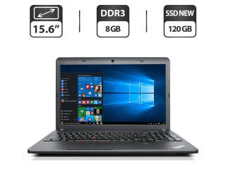 БУ Ноутбук Б-класс Lenovo ThinkPad E540 / 15.6&quot; (1366x768) TN / Intel Core i3-4000M (2 (4) ядра по 2.4 GHz) / 8 GB DDR3 / 120 GB SSD / Intel HD Graphics 4600 / WebCam / DVD-ROM / VGA / Windows 10 Pro из Европы в Дніпрі