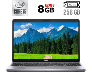БУ Ноутбук Б-класс Dell Latitude 5510 / 15.6&quot; (1920x1080) IPS / Intel Core i5-10210U (4 (8) ядра по 1.6 - 4.2 GHz) / 8 GB DDR4 / 256 GB SSD M.2 / Intel UHD Graphics / WebCam / USB 3.2 / HDMI / Windows 10 лицензия из Европы