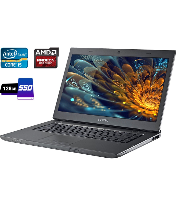 Ноутбук Б-класс Dell Vostro 3560 / 15.6&quot; (1366x768) TN / Intel Core i5-3210M (2 (4) ядра по 2.5 - 3.1 GHz) / 4 GB DDR3 / 128 GB SSD / AMD Radeon HD 7670M, 1 GB DDR3, 128-bit / WebCam / DVD-RW / HDMI - 1