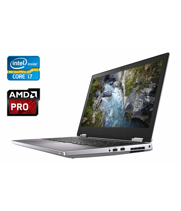 Игровой ноутбук Dell Precision 7540 / 15.6&quot; (1920x1080) IPS Touch / Intel Core i7-9850H (6 (12) ядер по 2.6 - 4.6 GHz) / 16 GB DDR4 / 512 GB SSD / AMD Radeon Pro WX 3200, 4 GB GDDR5, 128-bit / WebCam + Беспроводная мышка - 1