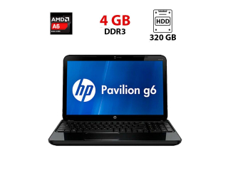БУ Ноутбук Б класс HP Pavilion G6 1232SR / 15.6&quot; (1366x768) TN / AMD A6-3400M (4 ядра по 1.4 - 2.3 GHz) / 4 GB DDR3 / 320 GB HDD / AMD Radeon HD 6520G / WebCam из Европы в Дніпрі