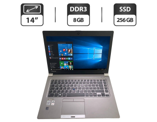 БУ Ноутбук Toshiba Tecra Z40-A-182 / 14&quot; (1600x900) TN / Intel Core i7-4600U (2 (4) ядра по 2.1 - 3.3 GHz) / 8 GB DDR3 / 256 GB SSD / Intel HD Graphics 4400 / WebCam / VGA из Европы в Дніпрі