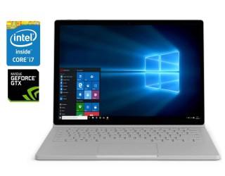 БУ Игровой ультрабук-трансформер Microsoft Surface Book 2 / 15.0&quot; (3240x2160) IPS Touch / Intel Core i7-8650U (4 (8) ядра по 1.9 - 4.2 GHz) / 16 GB DDR4 / 256 GB SSD / nVidia GeForce GTX 1060, 6 GB GDDR5, 192-bit / WebCam / Win 11 Pro из Европы в Дніпрі