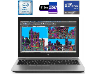 БУ Мобильная рабочая станция HP ZBook 15 G5 / 15.6'' (1920x1080) IPS Touch / Intel Core i7-8550U (4 (8) ядра по 1.8 - 4.0 GHz) / 32 GB DDR4 / 512 GB SSD M.2 / AMD Radeon Pro WX 3100, 4 GB GDDR5, 128-bit / WebCam  из Европы в Днепре