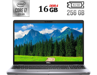 БУ Ноутбук Б-класс Dell Latitude 5510 / 15.6&quot; (1366x768) TN / Intel Core i7-10610U (4 (8) ядра по 1.8 - 4.9 GHz) / 16 GB DDR4 / 256 GB SSD M.2 / Intel UHD Graphics / USB 3.2 / HDMI / Windows 10 лицензия из Европы в Днепре