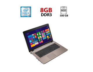 БУ Ноутбук Medion Akoya E7227 / 17.3&quot; (1600x900) TN / Intel Core i3-4100M (2 (4) ядра по 2.5 GHz) / 8 GB DDR3 / 500 GB HDD / Intel HD Graphics 4600 / WebCam / HDMI из Европы в Днепре