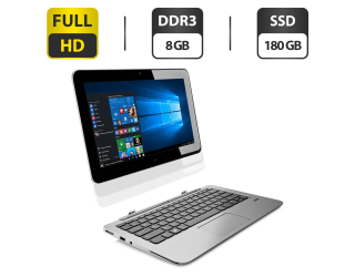 БУ Нетбук-трансформер Б-класс HP Elite x2 1011 G1 / 11.6&quot; (1920x1080) Touch IPS / Intel Core M-5Y71 (2 (4) ядра по 1.2 - 2.9 GHz) / 8 GB DDR3 / 180 GB SSD / Intel HD Graphics 5300 / WebCam / Windows 10 Pro / Два АКБ из Европы в Дніпрі
