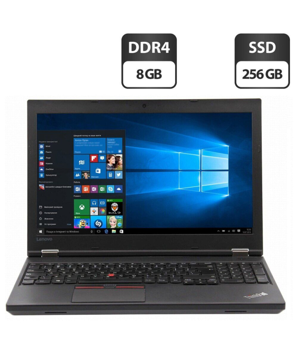 Ноутбук Lenovo ThinkPad L570 / 15.6&quot; (1366x768) TN / Intel Core i3-7100U (2 (4) ядра по 2.4 GHz) / 8 GB DDR4 / 256 GB SSD / Intel HD Graphics 520 / WebCam - 1