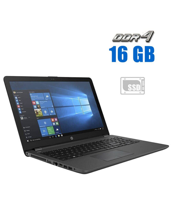 Ноутбук HP 250 G6 / 15.6&quot; (1920x1080) TN / Intel Core i3-7100U (2 (4) ядра по 2.4 GHz) / 16 GB DDR4 / 480 GB SSD / Intel HD Graphics 620 / WebCam - 1