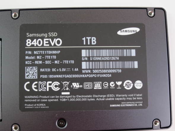 SSD накопитель Samsung 840 EVO 1TB - 5