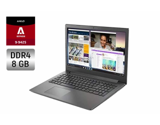 БУ Ноутбук Б-класс Lenovo IdeaPad 130-15AST / 15.6&quot; (1366x768) TN / AMD A9-9425 (2 ядра по 3.1 - 3.7 GHz) / 8 GB DDR4 / 240 GB SSD / AMD Radeon R5 Graphics / WebCam / Windows 10 из Европы в Днепре
