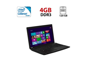 БУ Ноутбук Toshiba Satellite Pro C50-B / 15.6&quot; (1366x768) TN / Intel Celeron N2830 (2 ядра по 2.16 - 2.41 GHz) / 4 GB DDR3 / 120 GB SSD / Intel HD Graphics / WebCam из Европы в Дніпрі