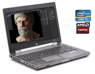 БУ Мобильная рабочая станция Б-класс HP Elitebook 8560w / 15.6&quot; (1600x900) TN / Intel Core i5-2540M (2 (4) ядра по 2.6 - 3.3 GHz) / 8 GB DDR3 / 480 GB SSD / AMD FirePro M5950, 1 GB GDDR5, 128-bit / WebCam / Win 10 Pro из Европы в Днепре