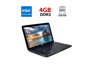 БУ Ноутбук Б-класс Toshiba Satellite C80-12SR / 15.6&quot; (1366x768) TN / Intel Pentium B960 (2 ядра по 2.2 GHz) / 4 GB DDR3 / 320 GB HDD / Intel HD Graphics / WebCam из Европы в Дніпрі