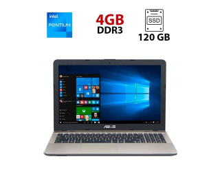 БУ Ноутбук Asus X541N / 15.6&quot; (1366x768) TN / Intel Pentium N4200 (4 ядра по 1.1 - 2.5 GHz) / 4 GB DDR3 / 120 GB SSD / Intel HD Graphics / WebCam из Европы в Днепре