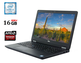 БУ Ноутбук Б-класс Dell Latitude E5570 / 15.6&quot; (1366x768) TN / Intel Core i7-6820HQ (4 (8) ядра по 2.7 - 3.6 GHz) / 16 GB DDR4 / 525 GB SSD / AMD Radeon R7 M370, 2 GB GDDR5, 128-bit / WebCam / HDMI из Европы в Днепре