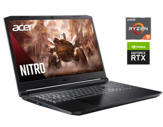 БУ Игровой ноутбук Acer Nitro 5 AN517-41 / 17.3&quot; (1920x1080) IPS / AMD Ryzen 9 5900HX (8 (16) ядер по 3.3 - 4.6 GHz) / 32 GB DDR4 / 1000 GB SSD / nVidia GeForce RTX 3080, 8 GB GDDR6, 256-bit / WebCam / Win 11 Pro из Европы в Днепре