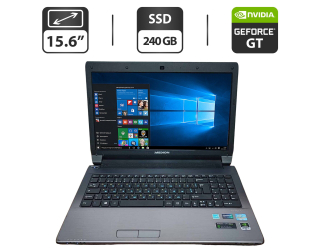 БУ Ноутбук Б-класс Medion Akoya P6638 / 15.6&quot; (1366x768) TN / Intel Core i3-3120M (2 (4) ядра по 2.5 GHz) / 8 GB DDR3 / 240 GB SSD / nVidia GeForce GT 635M, 1 GB GDDR3, 128-bit / WebCam / VGA из Европы в Днепре