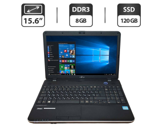 БУ Ноутбук Б-класс Fujitsu LifeBook A512 / 15.6&quot; (1366x768) TN / Intel Core i3-3110M (2 (4) ядра по 2.4 GHz) / 8 GB DDR3 / 120 GB SSD / Intel HD Graphics 4000 / WebCam / DVD-ROM / VGA из Европы в Дніпрі